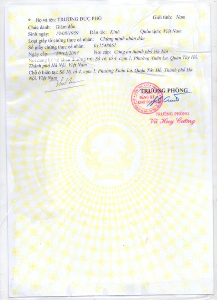 GCN đăng kí doanh nghiệp