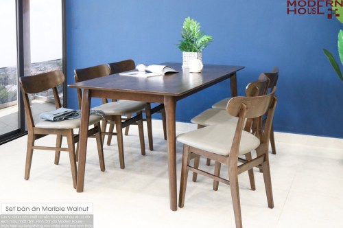 Set bàn ăn Marible Walnut
