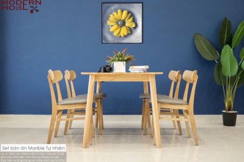 Set bàn ăn Marible tự nhiên