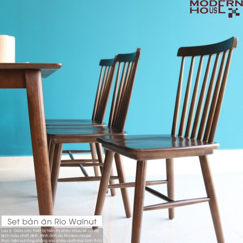 Set bàn ăn Rio Walnut