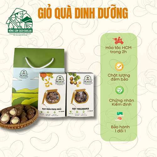 Set 2 hộp điều rang muối, 2 hộp macca