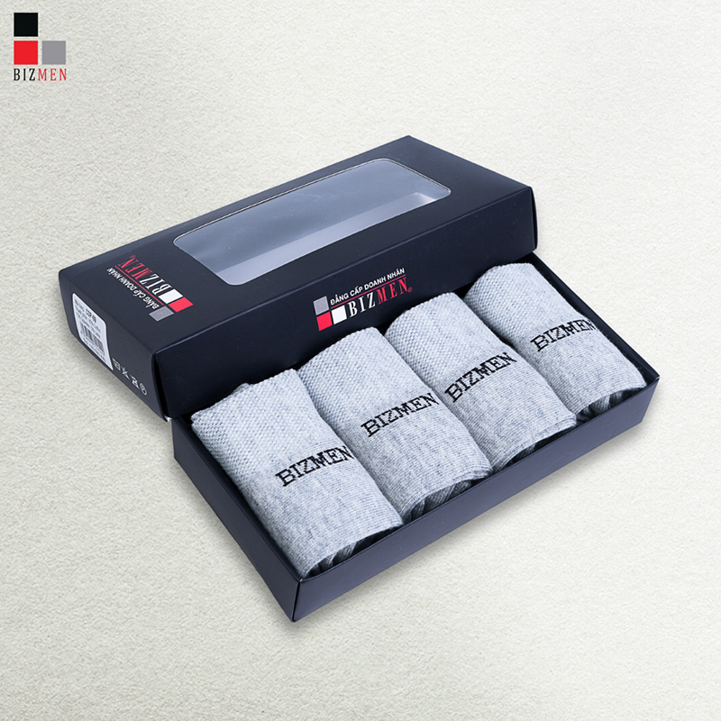 Tất cotton cổ ngắn siêu thoáng, kháng khuẩn Bizmen CSP.09