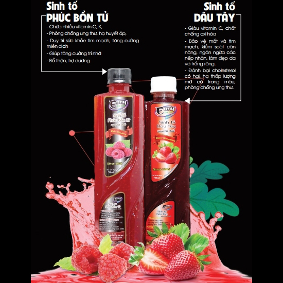 Nước ép trái cây vị dâu tây