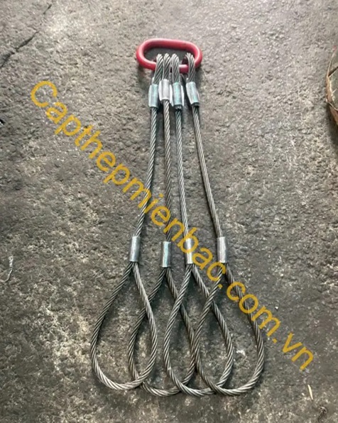 Sling cáp thép kẹp chì
