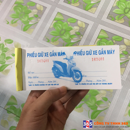 Sổ cùi vé giữ xe