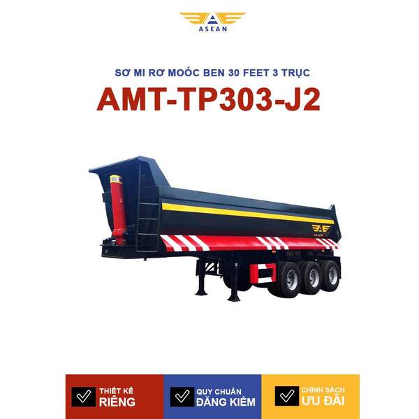 Sơ mi rơ moóc ben 30 feet 3 trục – AMT-TP303-J2