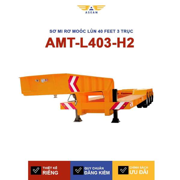 Sơ mi rơ moóc lùn 40 feet 3 trục – AMT-L403-H2