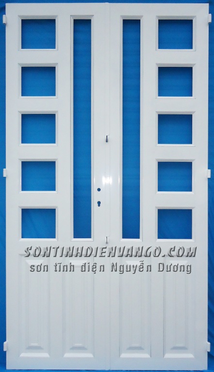 Sơn tĩnh điện cửa lớn 2 cánh