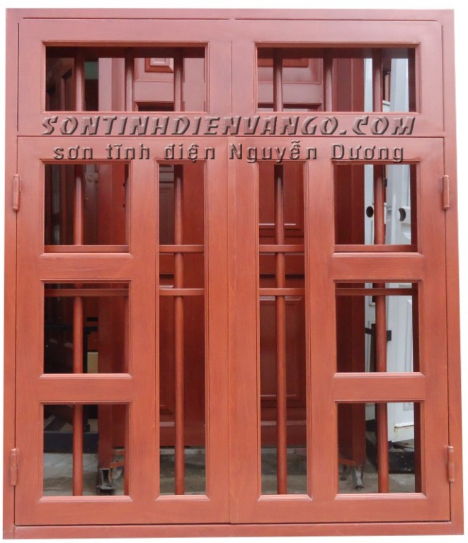 Sơn tĩnh điện cửa sổ vân gỗ