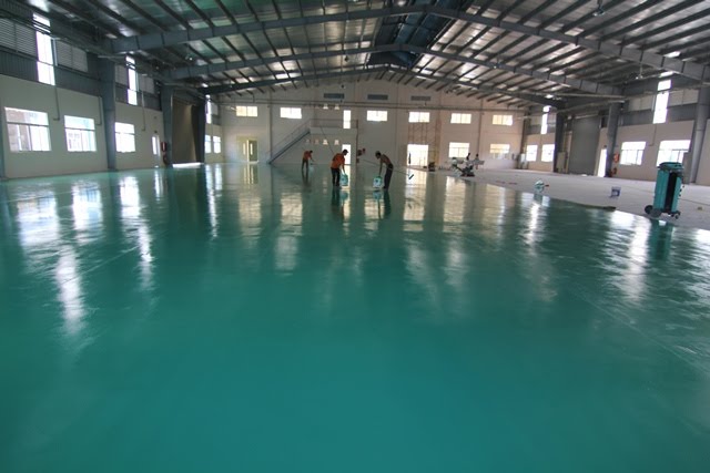 Thi công sơn sàn epoxy