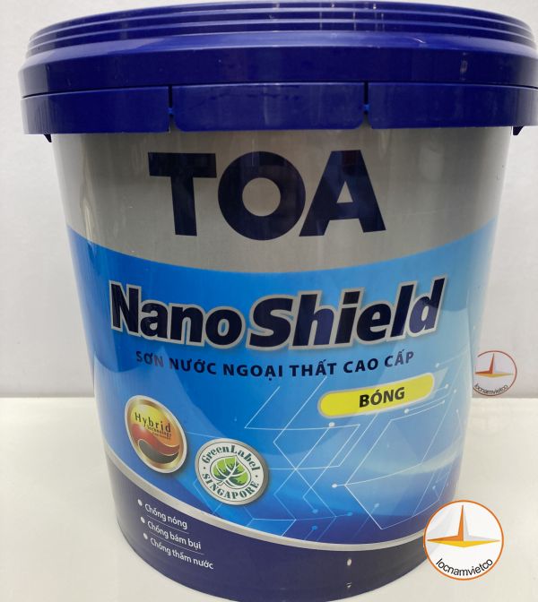 Sơn nước ngoại thất cao cấp TOA NanoShield bóng mờ 15L