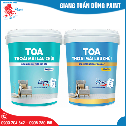 Sơn nước nội thất cao cấp TOA thoải mái lau chùi