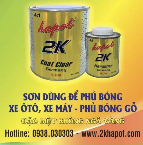 Sơn phủ bóng xe ô tô, xe máy, gỗ