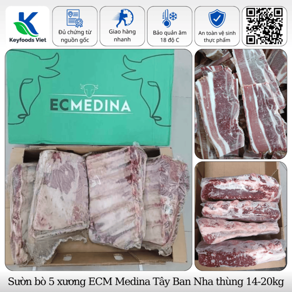 Sườn bò 5 xương ECM Medina
