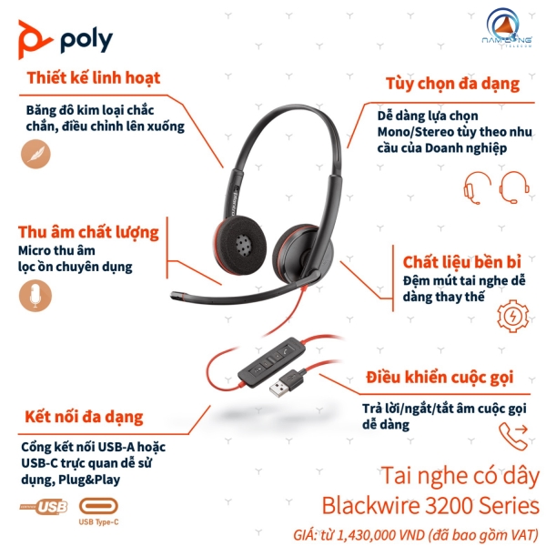 Tai nghe Blackwire 3220 Series