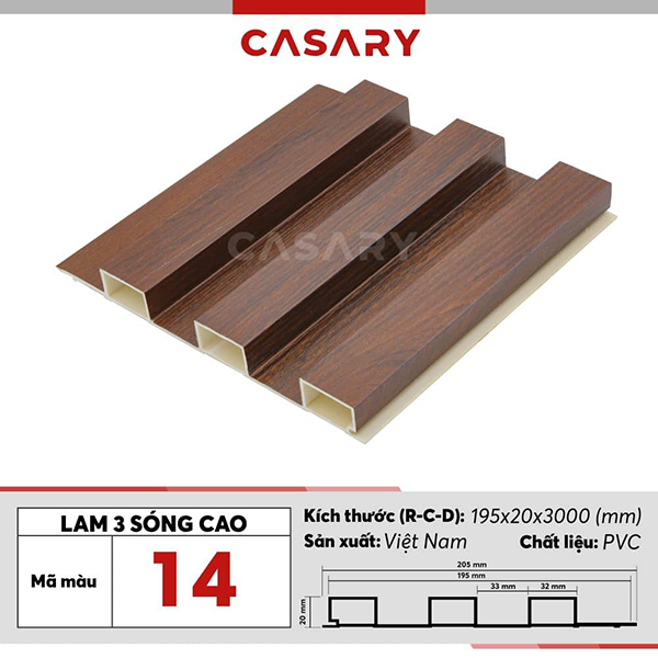 Tấm ốp lam 3 sóng cao Casary - 14