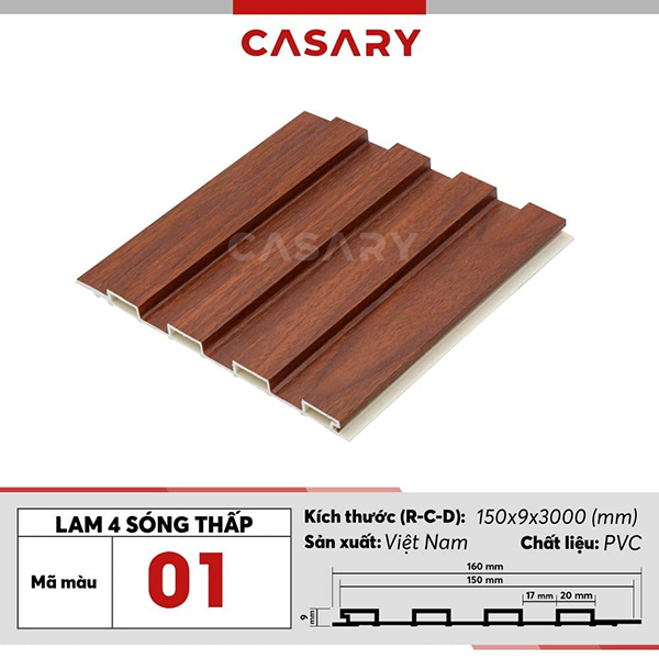 Tấm ốp lam 4 sóng thấp Casary - 01