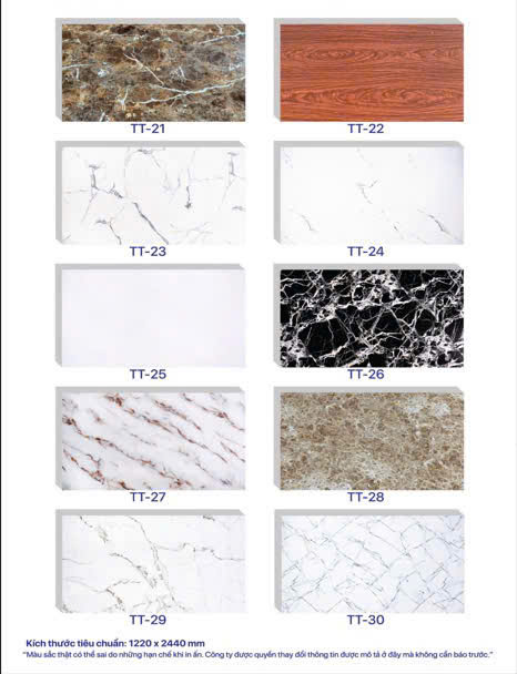 Tấm ốp tường PVC giả đá