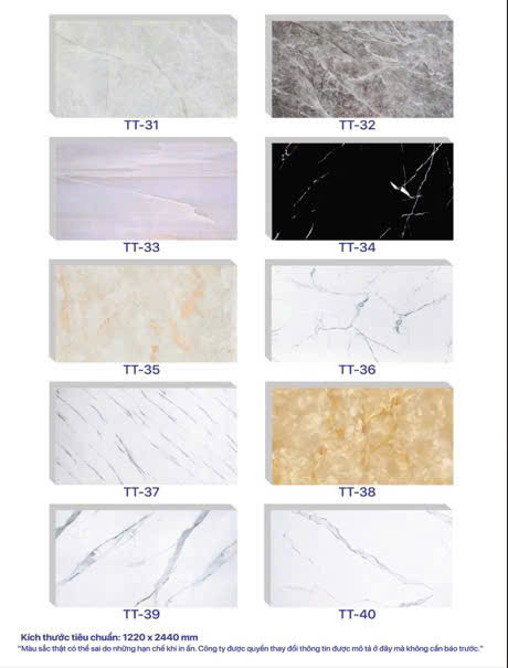 Tấm ốp tường PVC giả đá