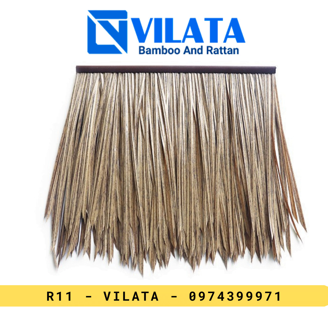 Tấm rơm nhân tạo chống cháy màu vàng xám R11