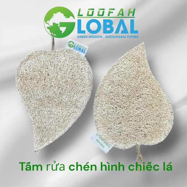 Tấm rửa chén xơ mướp hình chiếc lá