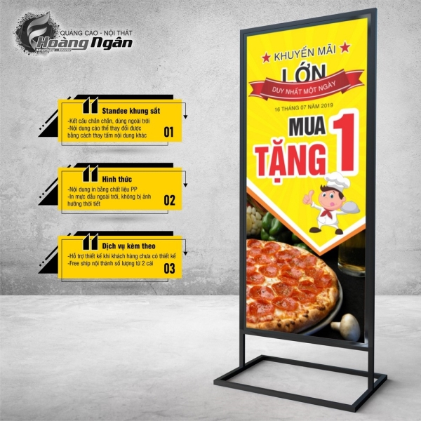 Thi công Standee khung sắt