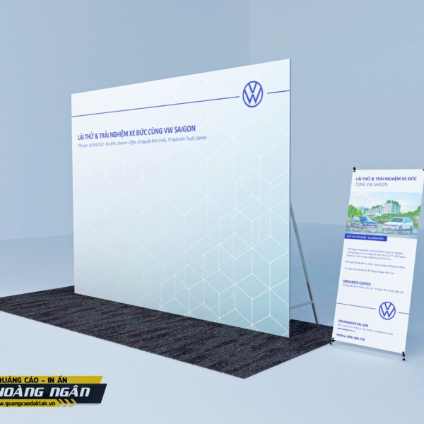 Thi công Standee, backdrop