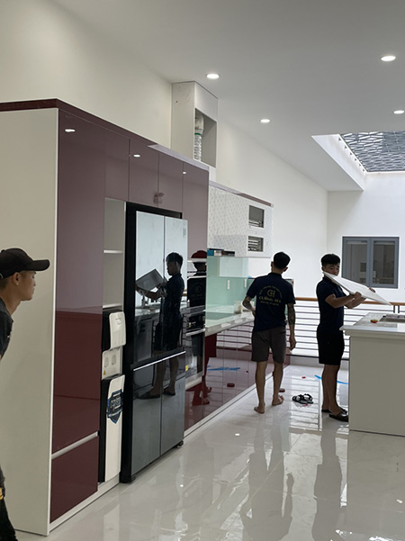 Thi công tủ bếp