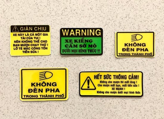 In tem cảnh báo