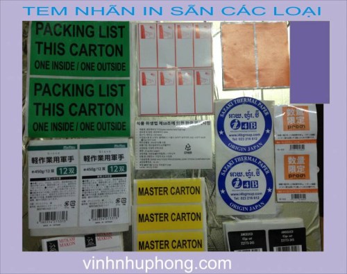 Tem nhãn in sẵn