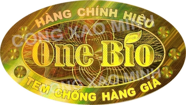 Tem 7 màu dạng chữ nổi