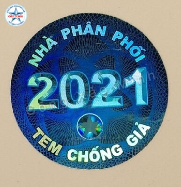 Tem 7 màu dạng chữ nổi