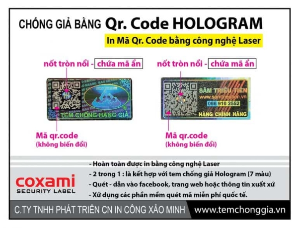 Tem chống giả in-QR Code - số nhảy