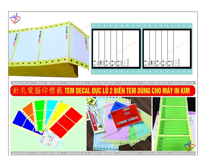 In tem Decal đục lỗ