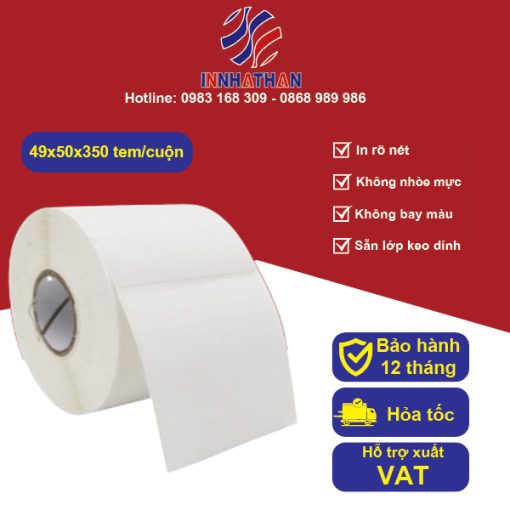 Tem Decal nhiệt 49x50mmx25m