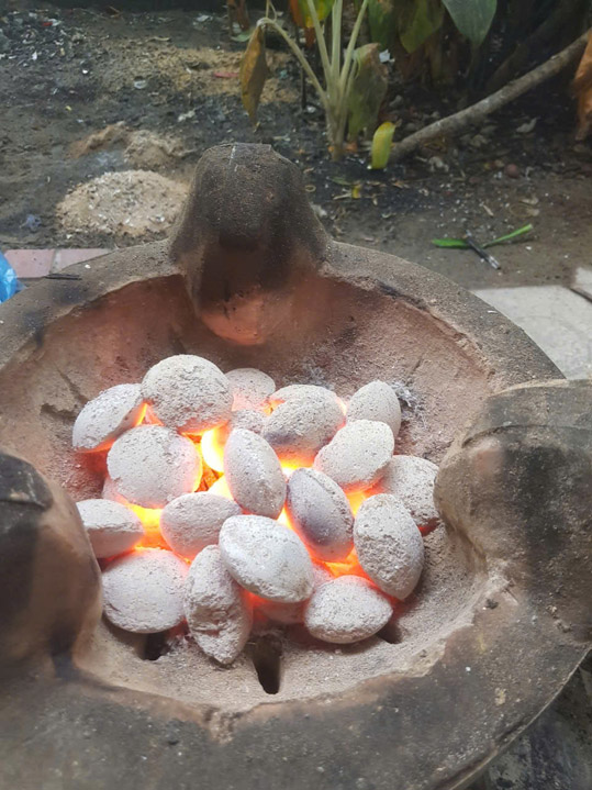 Than gáo dừa dạng gối