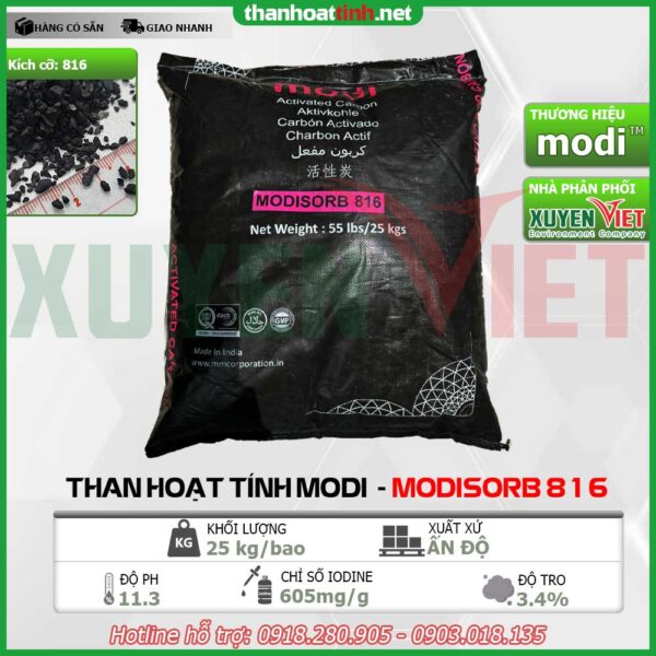 Than hoạt tính Modi Ấn Độ dạng hạt 816