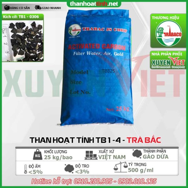 Than hoạt tính Trà Bắc (TB1-TB4)
