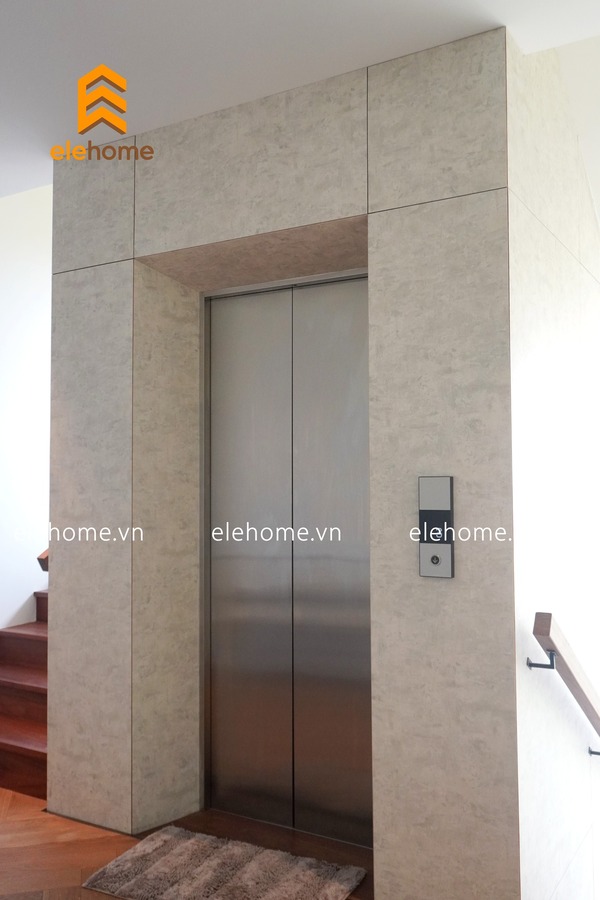 Thang máy gia đình mẫu inox tiêu chuẩn