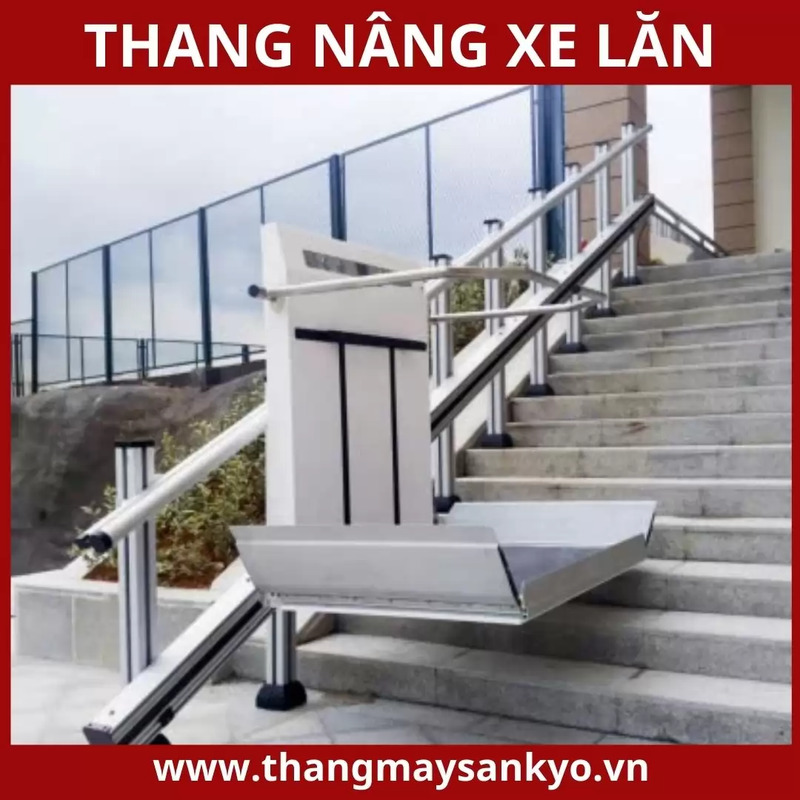 Thang máy nâng xe lăn leo thang bộ
