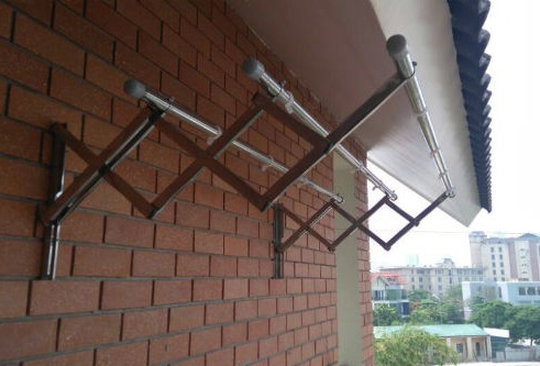Giàn phơi xếp ngang thanh inox