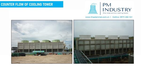 Tháp giải nhiệt công nghiệp counter flow