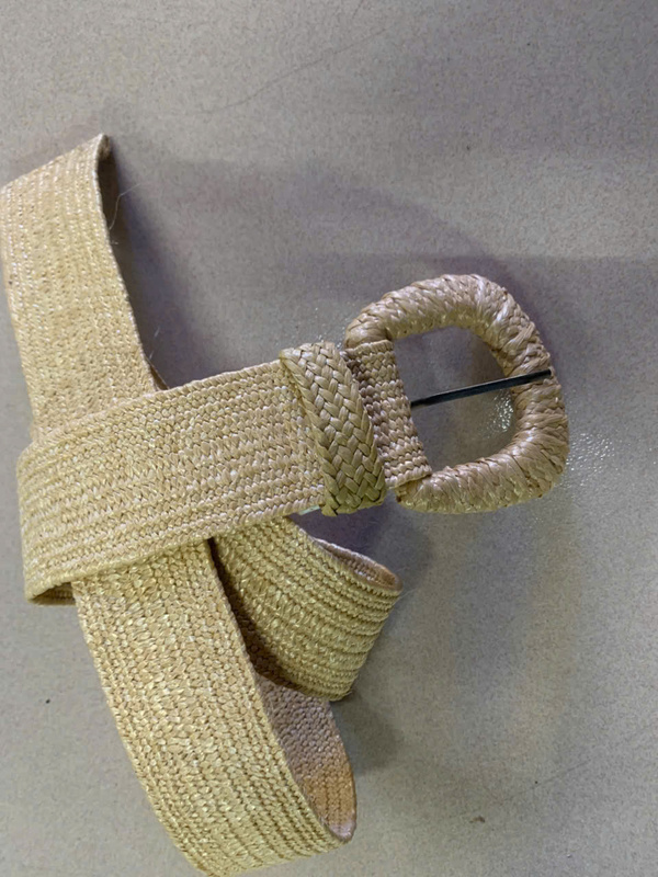 Thắt lưng dây thô màu be