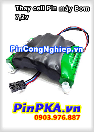 Thay Cell pin máy bơm 7.2V