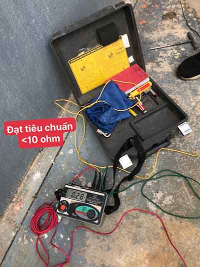 Đạt tiêu chuẩn nhỏ hơn 10 Ohm