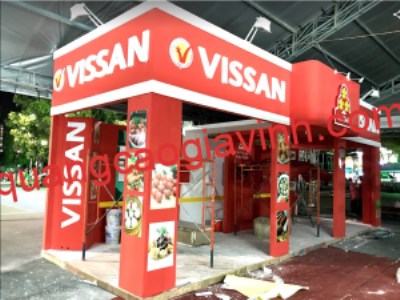 Thi công gian hàng hội chợ Vissan