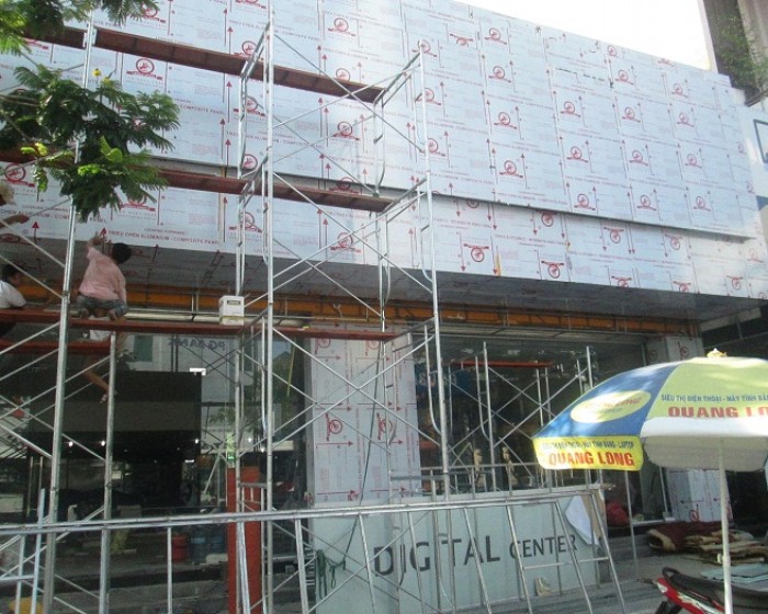 Thi công mặt dựng Alu