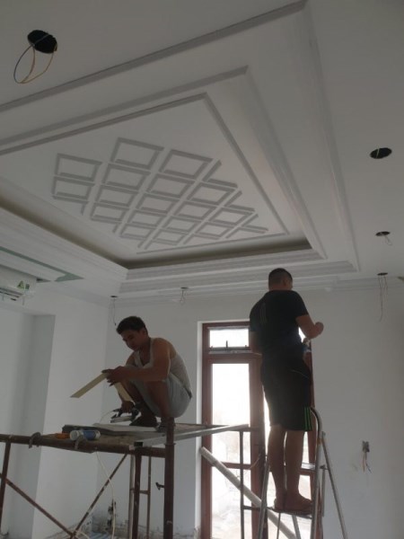 Thi công vách trần thạch cao