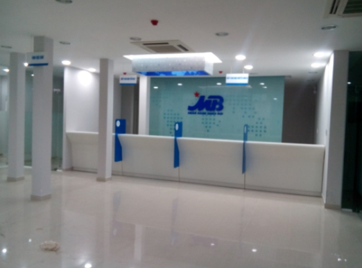 Thi công hệ thống biển hiệu MBBank