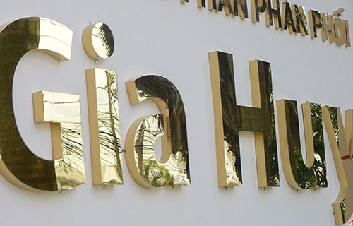 Thi công chữ inox